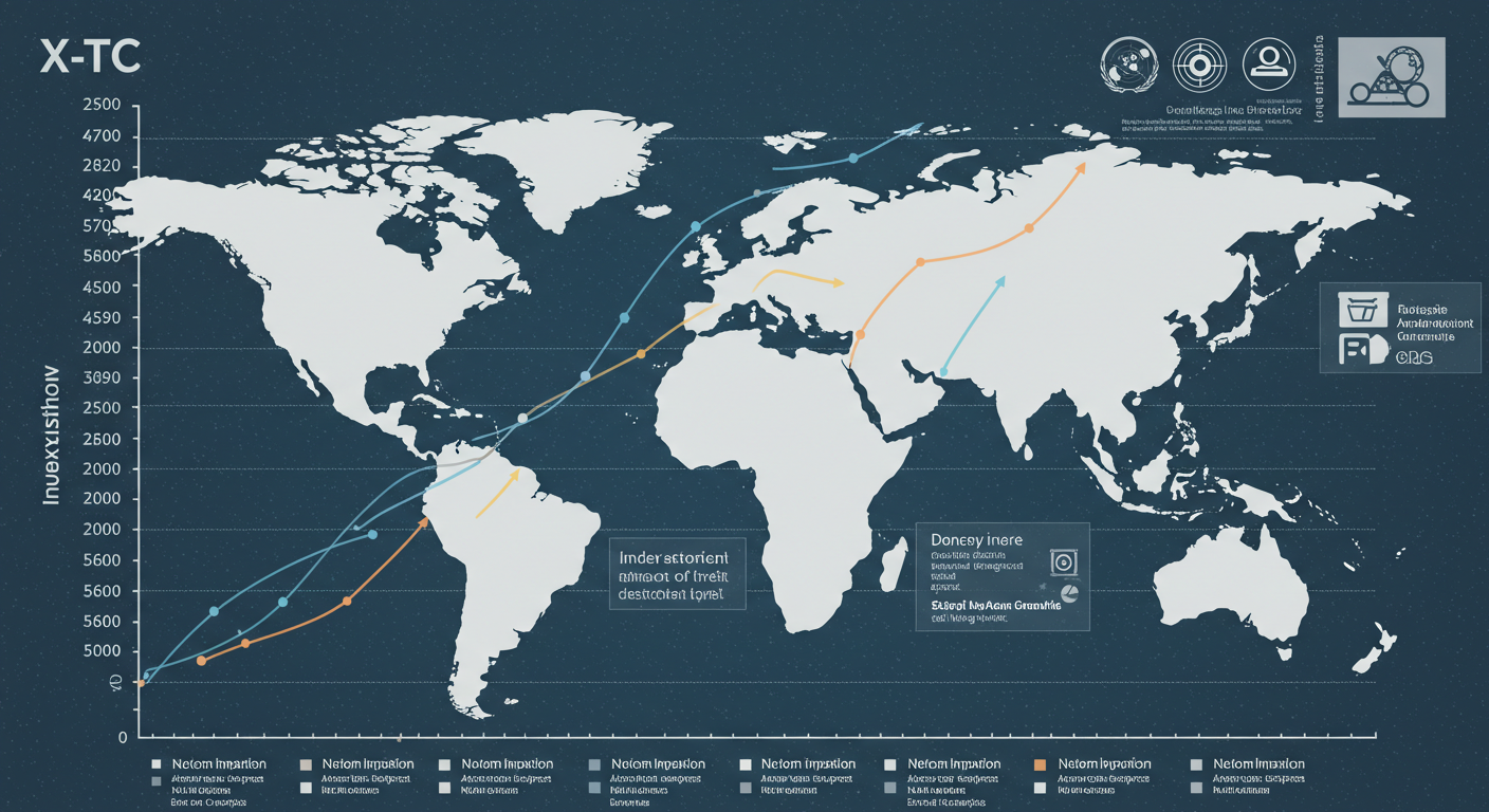 Graph showing global investment trends