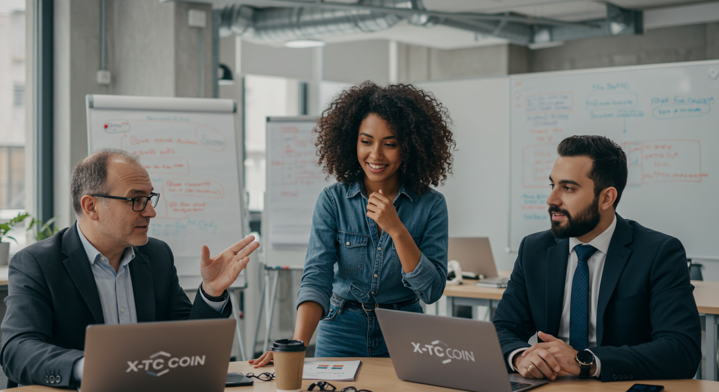 Diverse startup founders collaborating